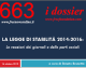 Le Legge di Stabilità  2014-2016. Le reazioni dei giornali e delle parti sociali