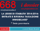 Legge di Stabilità 2014-2016: entrate e riforma tassazione immobiliARE