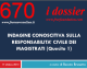 INDAGINE CONOSCITIVA SULLA RESPONSABILITA’ CIVILE DEI MAGISTRATI (Quesito 1)