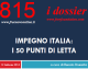 IMPEGNO ITALIA: I 50 PUNTI DI LETTA