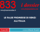 LE FALSE PROMESSE DI RENZI ALL’ITALIA