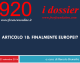 ARTICOLO 18: FINALMENTE EUROPEI?