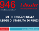 TUTTI I TRUCCHI DELLA LEGGE DI STABILITÀ DI RENZI
