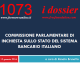 Dossier 1073 – Commissione parlamentare di inchiesta sullo stato del sistema bancario italiano