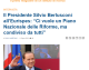 SILVIO BERLUSCONI ALL’EURISPES: “Ci vuole un Piano Nazionale delle Riforme, ma condiviso da tutti”