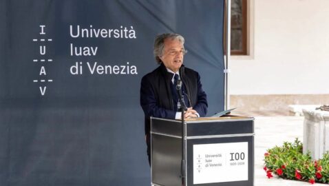 Oggi a Venezia in occasione dell’inaugurazione del complesso dell’ex Convento delle Terese – sede Iuav di Venezia